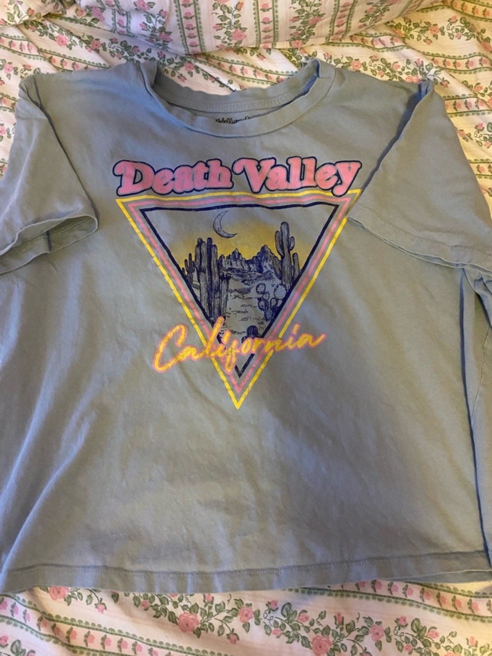 Death Valley Graphic Tee for Kids - California Print - Dusty Blue